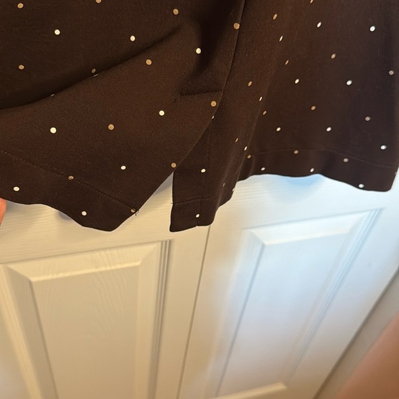 Lands' End Chocolate brown polka dot Dress size 10 - Picture 7 of 9